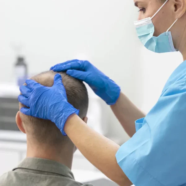 Diseño de hombre con poco cabello.
