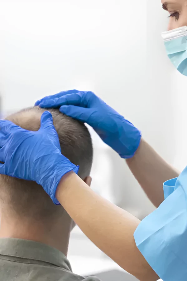 Diseño de hombre con poco cabello.